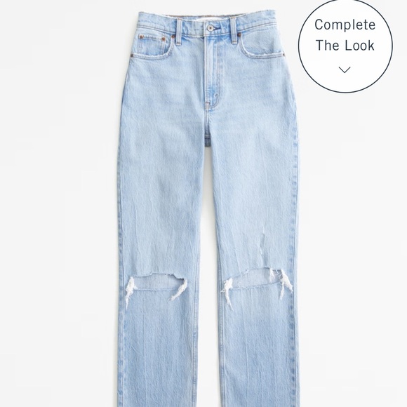 Abercrombie & Fitch 90’s high rise straight jeans 27Long - Picture 1 of 6